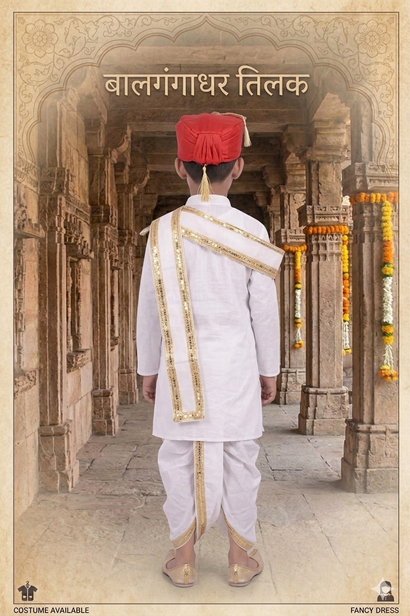 Balganga dhar tilak costume for kids wholesale pack of 6