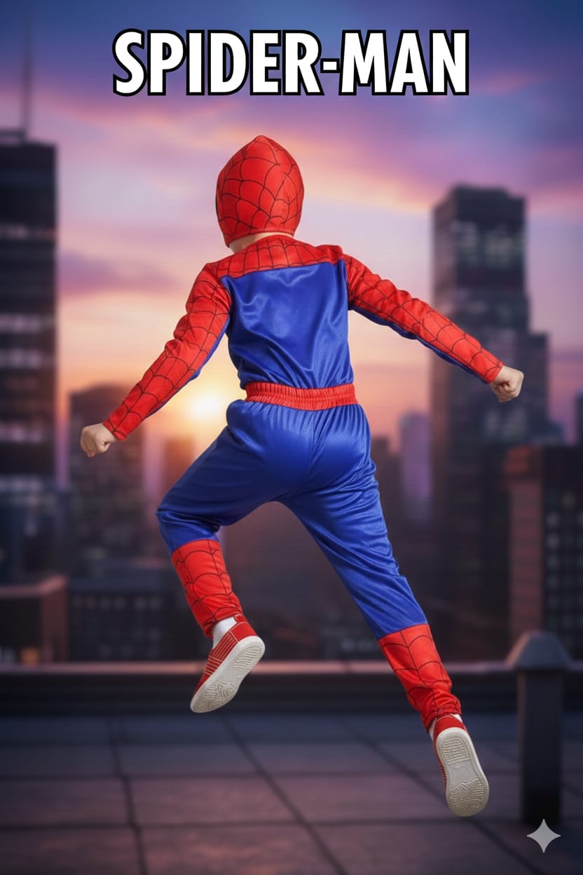 Spiderman costume for kids wholesale pack of 6