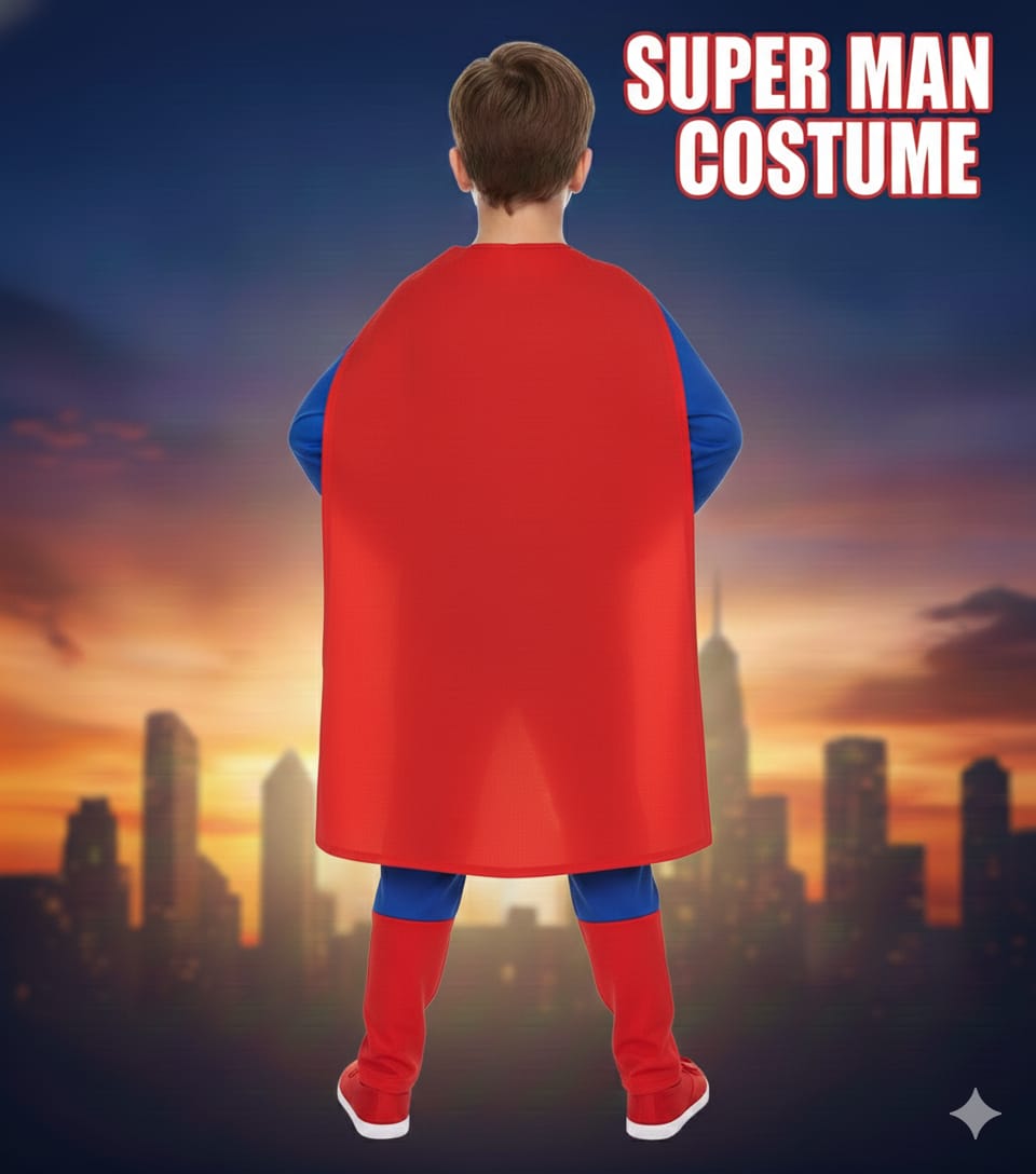 Superman costume for kids wholesale pack of 6