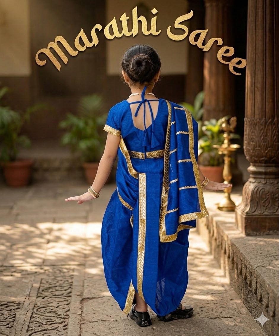 Marathi Saree Costume For Kids Wholesale Pack of 6