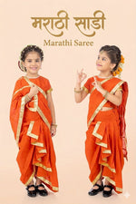 Load image into Gallery viewer, Marathi Saree Costume For Kids Wholesale Pack of 6
