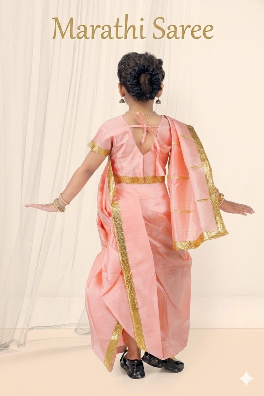 Marathi Saree Costume For Kids Wholesale Pack of 6