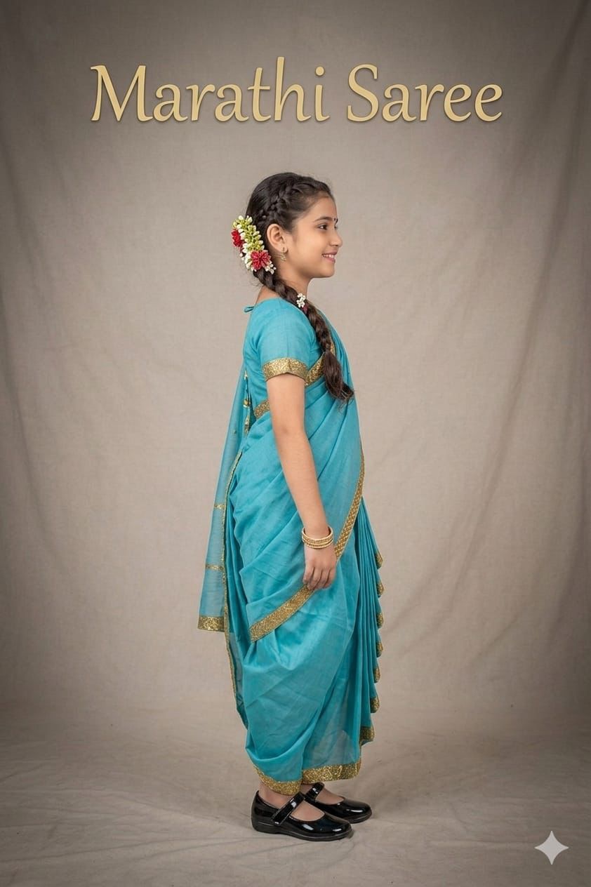 Marathi Saree Costume For Kids Wholesale Pack of 6