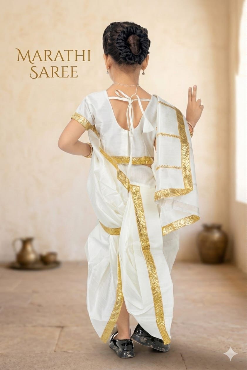 Marathi Saree Costume For Kids Wholesale Pack of 6