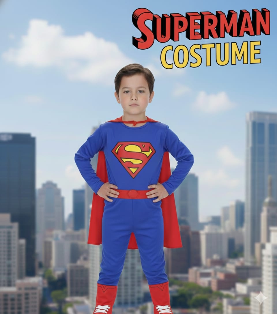 Superman Costume  For Kids Wholesale Pack of 6