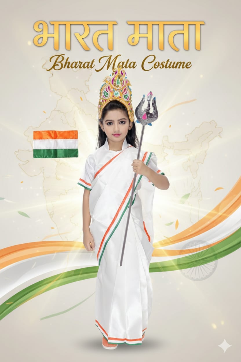 Bharat Mata Costume For Kids Wholesale Pack of 6