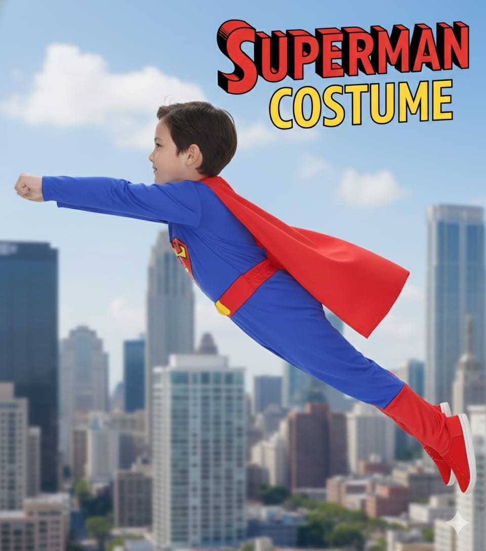 Superman Costume  For Kids Wholesale Pack of 6