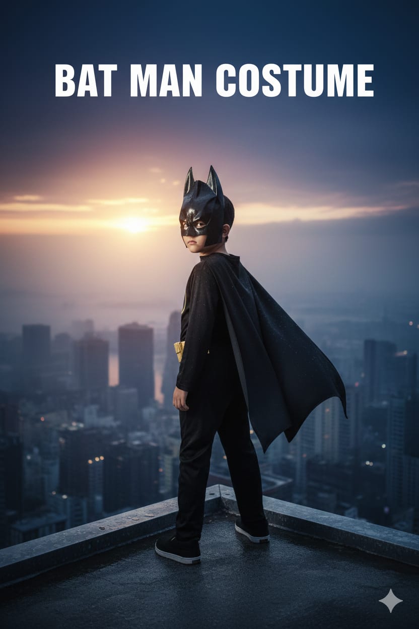 Batman costume for kids wholesale pack of 6