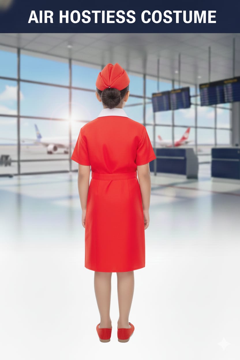 Air Hostess Costume  For Kids Wholesale Pack of 6
