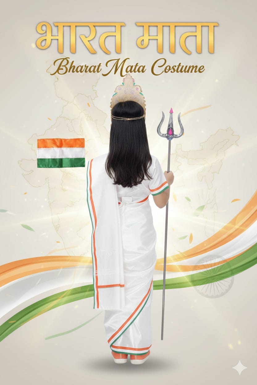 Bharat Mata Costume For Kids Wholesale Pack of 6