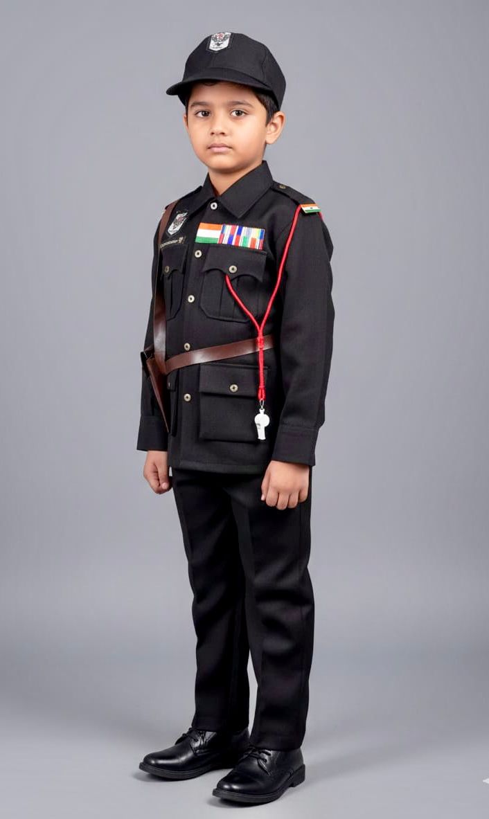 Black Commando Costume For Kids Wholesale Pack of 6