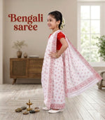 Load image into Gallery viewer, Bengali Saree Costume For Kids Wholesale Pack of 6
