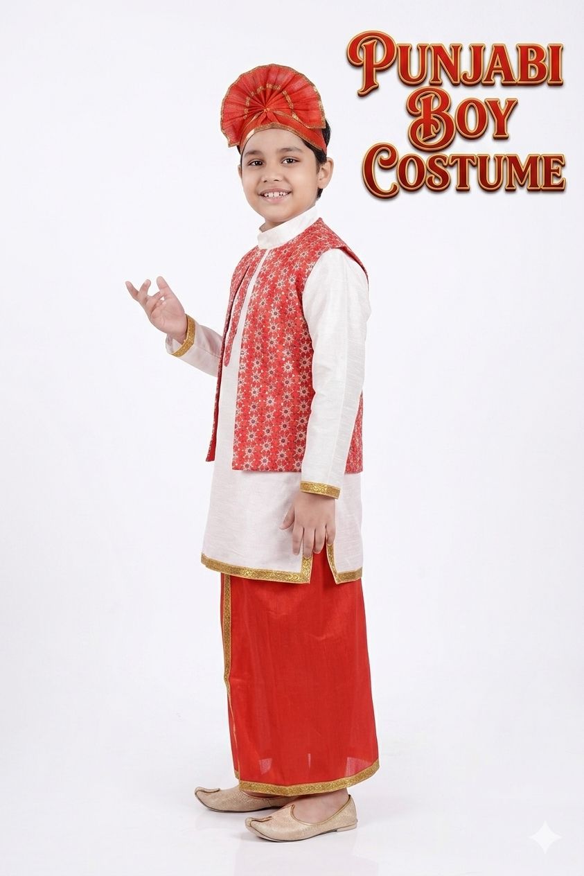 Punjabi Boy Costume For Kids Wholesale Pack of 6