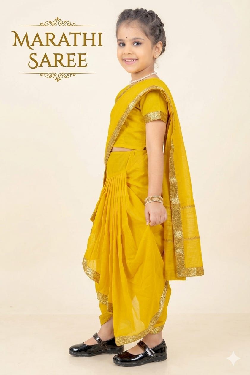 Marathi Saree Costume For Kids Wholesale Pack of 6