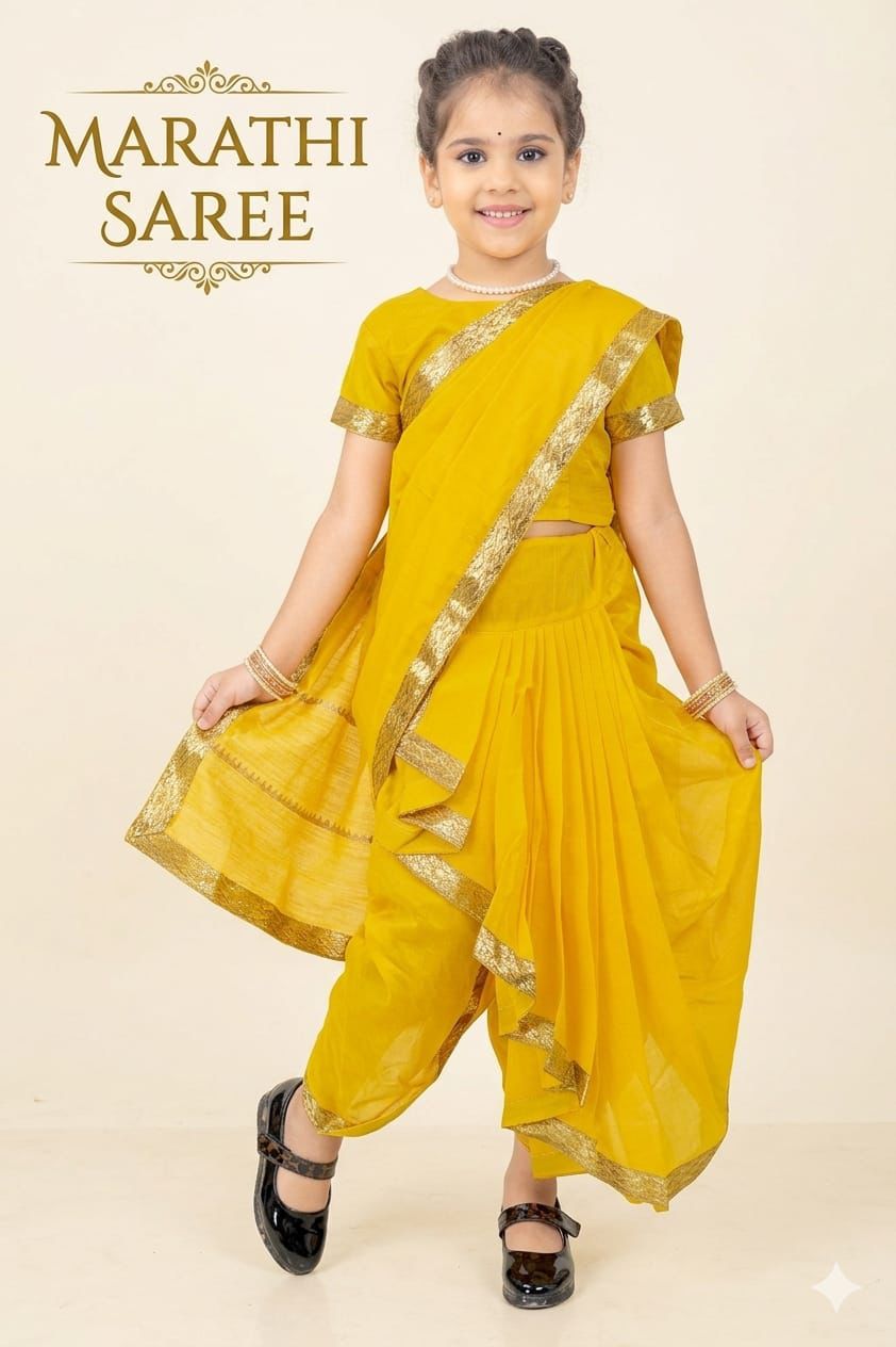 Marathi Saree Costume For Kids Wholesale Pack of 6
