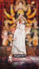 Load and play video in Gallery viewer, Bengali Saree Costume For Kids Wholesale Pack of 6
