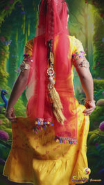Load and play video in Gallery viewer, Radha Mata Costume  For Kids Wholesale Pack of 6
